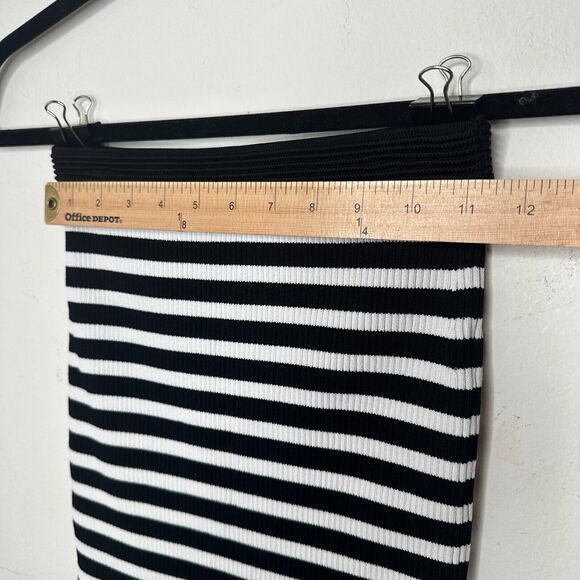 Michael Kors Black & White Striped Stretch Bodycon Tube Maxi Skirt XS - Picture 11 of 12